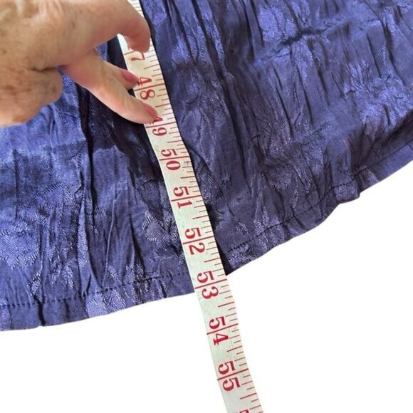 Whimsigoth Purple Dress XL 16/18 vtg Babydoll Velvet Crushed Taffeta Fairycore - Picture 4 of 13